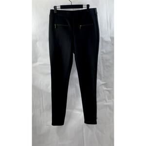 DYNAMITE Women's Black Zipper-Pocket Skinny-Leg Pull-On Pant SZ L